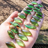 Green Amber Handmade Marquise Shape Cabochons